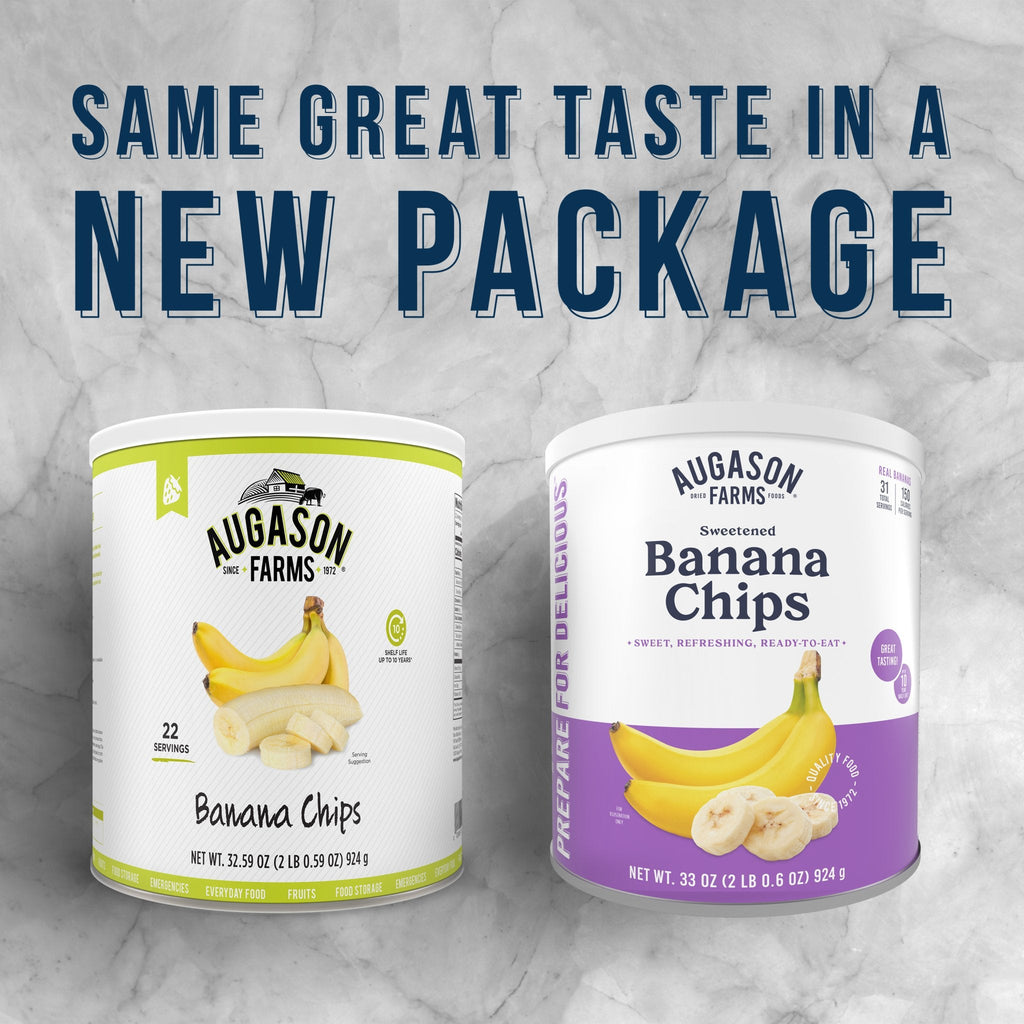 Sweetened Banana Chips Can, 31 Servings